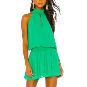 Amanda Uprichard Vibrant Green Mini Dress Kimmie Size P Xsmall Flowy